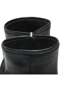 Pinko - PINKO Botki Tea Tronchetto PE 23 BLKS1 100664 A0N9 Czarny. Kolor: czarny. Materiał: skóra #5