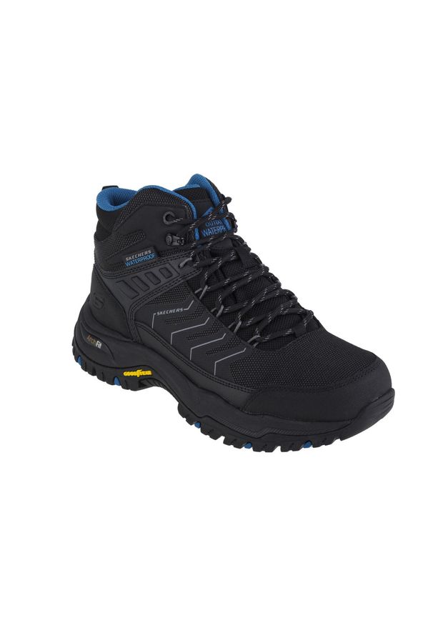skechers - Buty Skechers Trekkings Arch Fit Dawson Raveno, Mężczyźni. Kolor: czarny. Materiał: tkanina, skóra, materiał, syntetyk