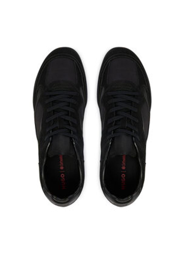 Hugo - HUGO Sneakersy Keeston 50563553 Czarny. Kolor: czarny. Materiał: skóra, zamsz