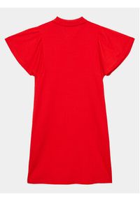 TOMMY HILFIGER - Tommy Hilfiger Sukienka codzienna KG0KG07195 D Czerwony Regular Fit. Okazja: na co dzień. Kolor: czerwony. Materiał: bawełna. Typ sukienki: proste. Styl: casual #3