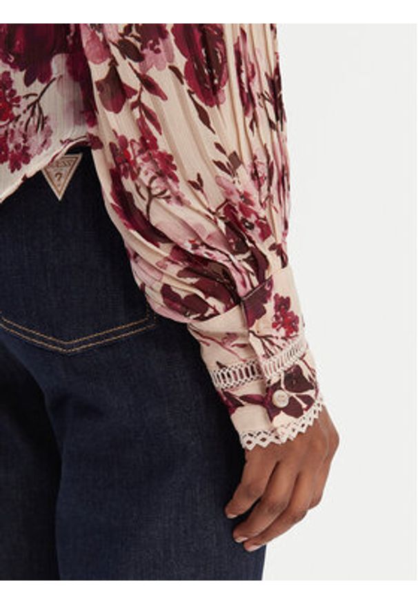 Guess Koszula W5RH16 WDW82 Kolorowy Regular Fit. Materiał: syntetyk. Wzór: kolorowy