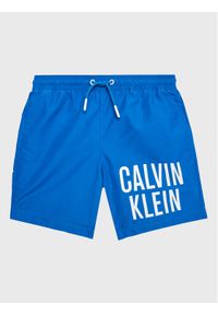 Calvin Klein Swimwear Szorty kąpielowe Medium KV0KV00021 Niebieski Regular Fit. Kolor: niebieski. Materiał: syntetyk #1