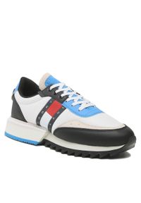 Sneakersy Tommy Jeans Track Cleat EM0EM01083 Mesmerizing Blue C4H. Kolor: biały. Materiał: materiał