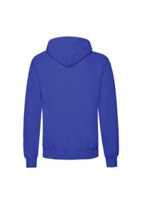 FRUIT OF THE LOOM - Męska Klasyczna Bluza Z Kapturem. Typ kołnierza: kaptur. Kolor: niebieski