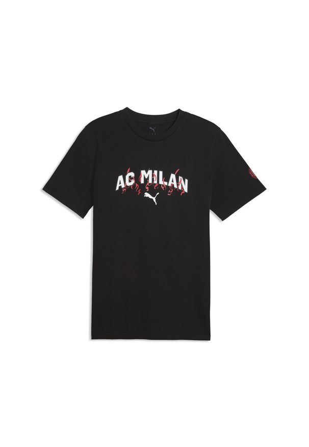 Puma - Męska koszulka AC Milan FtblCulture PUMA. Kolor: czarny, wielokolorowy, biały. Sport: piłka nożna
