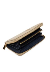 TOMMY HILFIGER - Tommy Hilfiger Duży Portfel Damski Th Icon Lrg Za AW0AW17744 Beżowy. Kolor: beżowy. Materiał: skóra