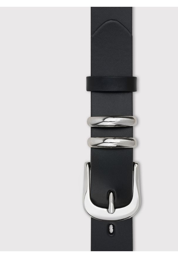 Pako Lorente - PAKO LORENTE – Skórzany pasek męski z metalową klamrą. Materiał: skóra. Styl: klasyczny, elegancki