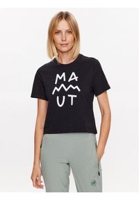 Mammut T-Shirt 1017-05170 Czarny Regular Fit. Kolor: czarny. Materiał: bawełna