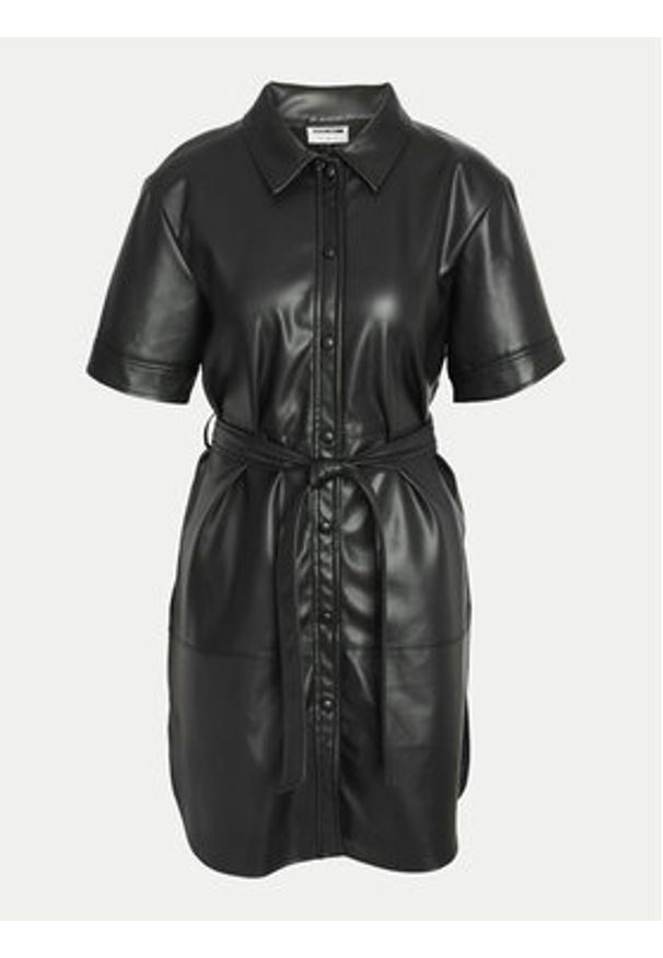 Noisy may - Noisy May Sukienka z imitacji skóry Andy 27026068 Czarny Regular Fit. Kolor: czarny. Materiał: skóra