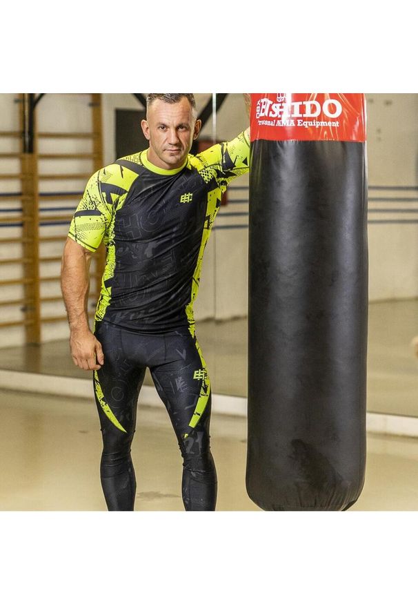 Legginsy sportowe męskie EXTREME HOBBY NEO. Kolor: zielony. Materiał: poliester, elastan