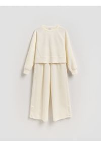 Reserved - Komplet z modalem - złamana biel. Materiał: dzianina #1