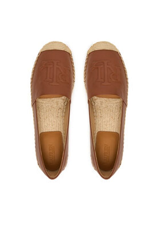 Lauren Ralph Lauren - LAUREN RALPH LAUREN Espadryle Cameryn 802P04415003 Brązowy. Kolor: brązowy. Materiał: skóra
