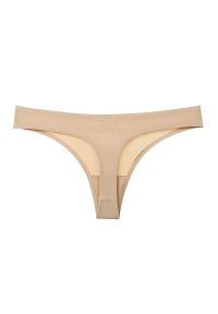 Intica - Stringi bezszwowe niewidoczne pod odzieżą Trayanka. Kolor: beżowy. Materiał: materiał, skóra