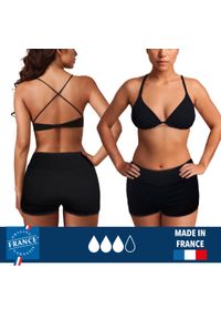 PLIM UNDERWEAR - Menstruacyjne szorty kąpielowe – duża chłonność. Kolor: czarny