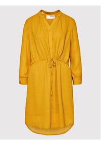Selected Femme Sukienka koszulowa Damina 16059977 Żółty Regular Fit. Kolor: żółty. Materiał: syntetyk. Typ sukienki: koszulowe