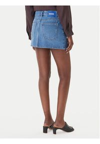 Hugo - HUGO Spódnica jeansowa Galanie_B 50559551 Niebieski Regular Fit. Kolor: niebieski. Materiał: bawełna #4