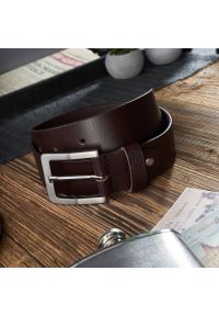 Pasek skórzany 110 CM PAOLO PERUZZI 02Z02110 brązowy. Kolor: brązowy. Materiał: skóra. Styl: casual, vintage, klasyczny #1