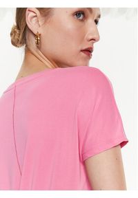 Moss Copenhagen T-Shirt 17627 Różowy Basic Fit. Kolor: różowy