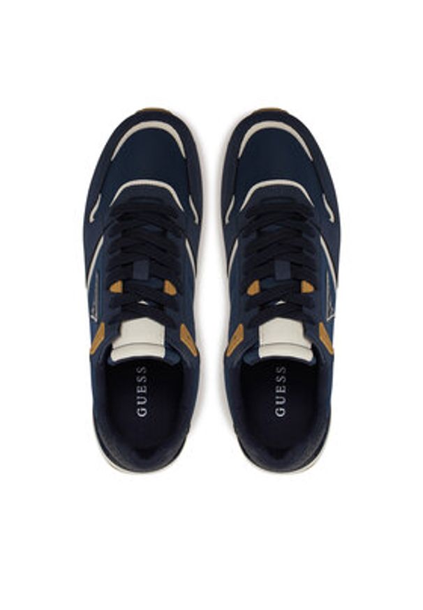 Guess Sneakersy FMJISL FAB12 Granatowy. Kolor: niebieski. Materiał: skóra