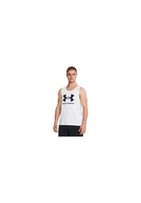 Under Armour - Koszulka męska tank top UNDER ARMOUR 1382883 bez rękawów. Kolor: biały. Długość rękawa: bez rękawów #1