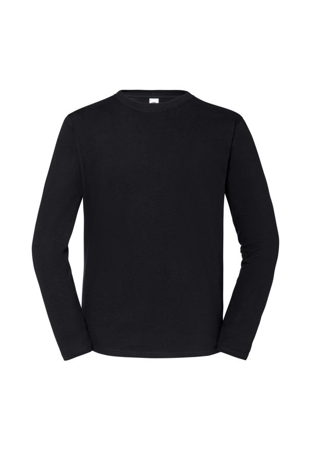 FRUIT OF THE LOOM - Koszulka Z Długim Rękawem Unisex Dla Dorosłych Iconic 195. Kolor: czarny. Długość rękawa: długi rękaw. Długość: długie