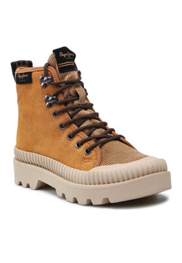 Pepe Jeans Trzewiki Ascot Desert PLS50429 Brązowy. Kolor: brązowy. Materiał: zamsz, skóra