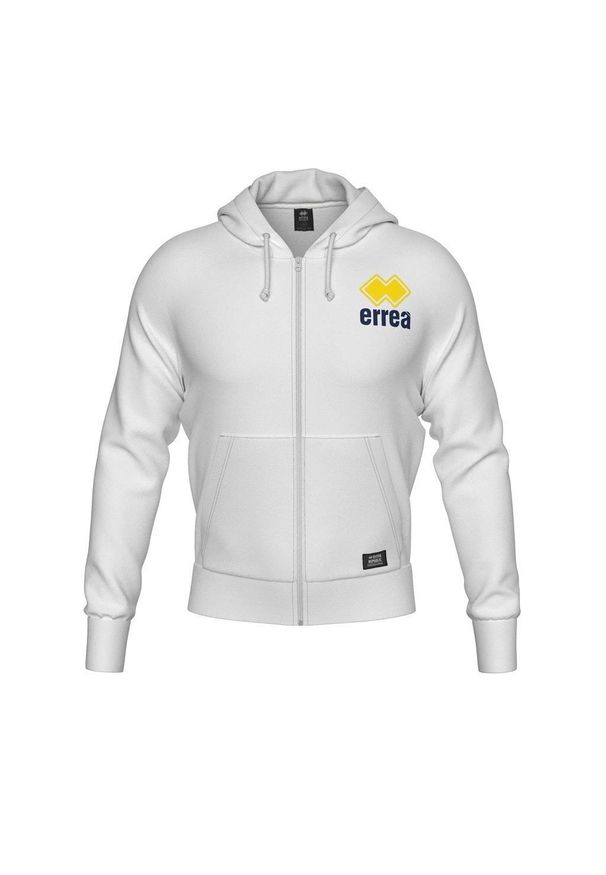 ERREA - Dziecięca rozpinana bluza z logo Errea Essential 71. Kolor: biały. Wzór: kolorowy