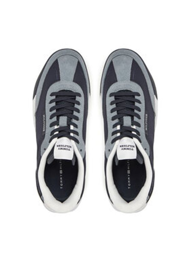 TOMMY HILFIGER - Tommy Hilfiger Sneakersy Retro Runner Seasonal FM0FM05425 Granatowy. Kolor: niebieski. Materiał: skóra