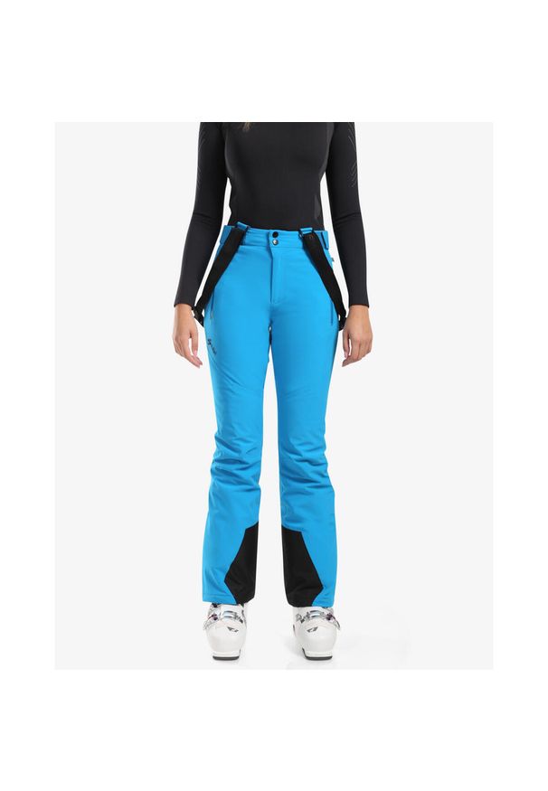 Damskie spodnie narciarskie Kilpi RAVEL-W. Kolor: czarny, niebieski, wielokolorowy. Materiał: nylon. Technologia: Dermizax. Sezon: zima. Sport: narciarstwo