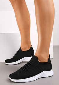 Renee - Biało-Czarne Buty Sportowe Denagia. Kolor: biały #1