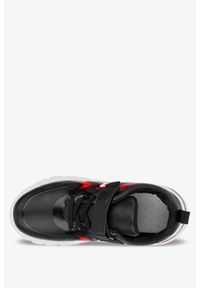 Casu - Czarne buty sportowe na rzep casu 23-10-21-m. Zapięcie: rzepy. Kolor: czarny