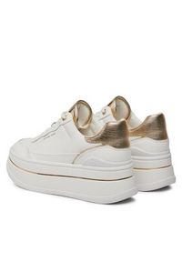 MICHAEL Michael Kors Sneakersy Hayes Lace Up 43R4HYFS2L Złoty. Kolor: biały. Materiał: skóra