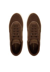 TOMMY HILFIGER - Tommy Hilfiger Sneakersy Casual FW0FW09050 Brązowy. Okazja: na co dzień. Kolor: brązowy. Materiał: zamsz, skóra