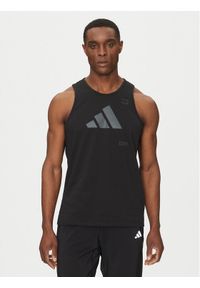 Adidas - adidas Tank top All-Gym Category Graphic JD1839 Czarny Regular Fit. Kolor: czarny. Materiał: bawełna, syntetyk