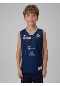 4f - 4F Koszulka meczowa replika wyjazdowa z sezonu 2025/26 dziecięca 4F x Dziki Warszawa - granatowa 98/104. Kolor: niebieski. Materiał: materiał. Wzór: nadruk. Sezon: lato #1
