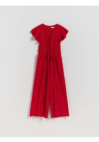Reserved - Strukturalny kombinezon - czerwony. Kolor: czerwony. Materiał: dzianina #1