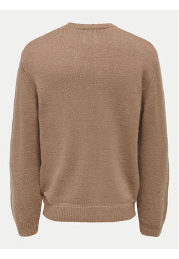 Only & Sons Sweter Anthony 22029798 Beżowy Regular Fit. Kolor: beżowy. Materiał: bawełna