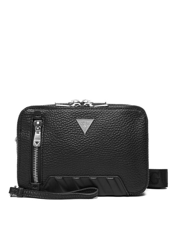 Guess Saszetka HMTOLG P5429 Czarny. Kolor: czarny. Materiał: skóra