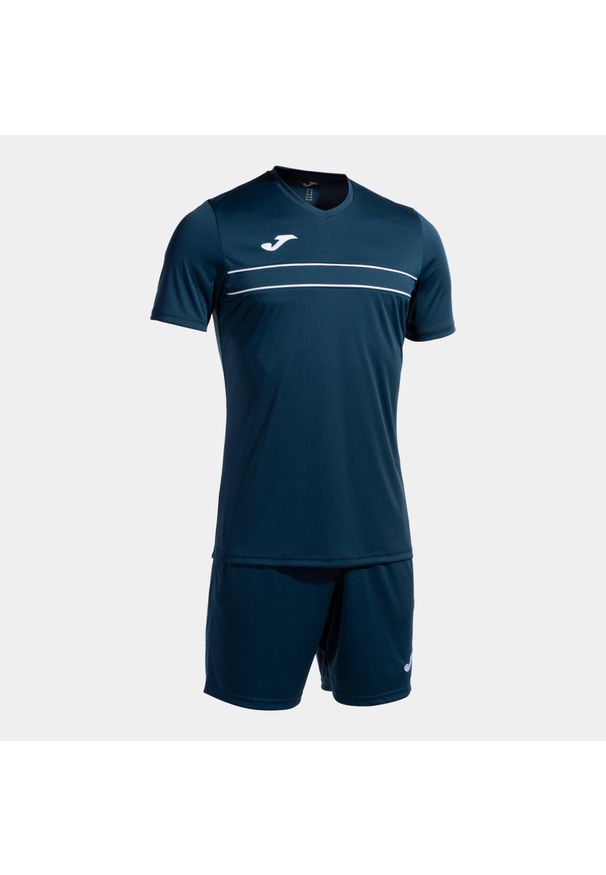 Zestaw koszulka treningowa i spodenki Joma Victory. Kolor: niebieski, biały, wielokolorowy. Sport: piłka nożna