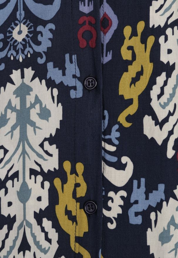 Born2be - Granatowa Sukienka Koszulowa Rozkloszowana Delirime. Okazja: na co dzień. Kolor: niebieski. Typ sukienki: koszulowe. Styl: casual, elegancki