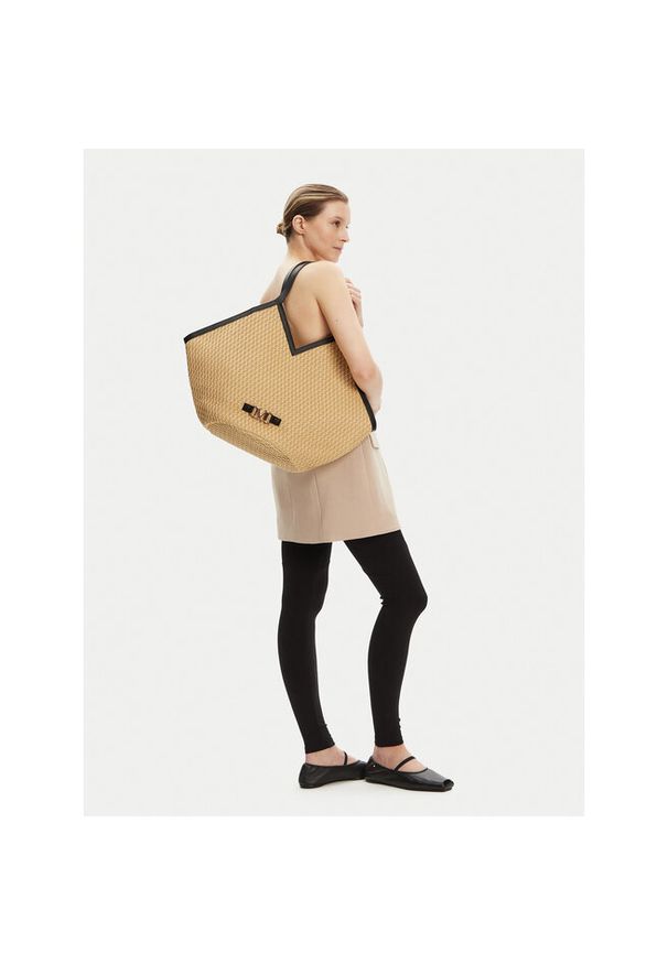 Torebka Max Mara Beachwear. Kolor: beżowy