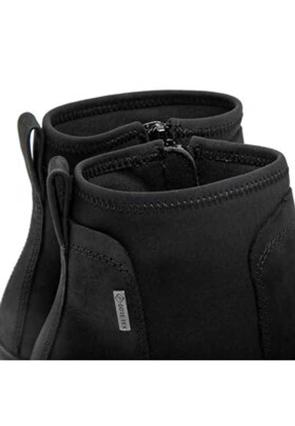 ecco - ECCO Botki Soft 7 Tred W GORE-TEX 45046351052 Czarny. Kolor: czarny. Materiał: nubuk, skóra
