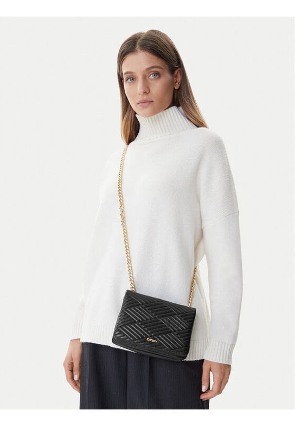 DKNY Torebka R44EKI06 Czarny. Kolor: czarny. Materiał: skórzane