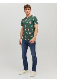 Jack & Jones - Jack&Jones T-Shirt Christmas 12221442 Zielony Regular Fit. Kolor: zielony. Materiał: bawełna