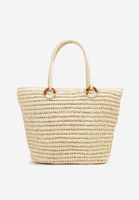 Renee - Jasnobeżowa Torebka Letnia Boho z Ozdobnej Plecionki Junixie. Kolor: beżowy. Sezon: lato. Styl: boho
