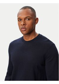 BOSS Sweter H-Leno 50565469 Granatowy Regular Fit. Kolor: niebieski. Materiał: wełna #3