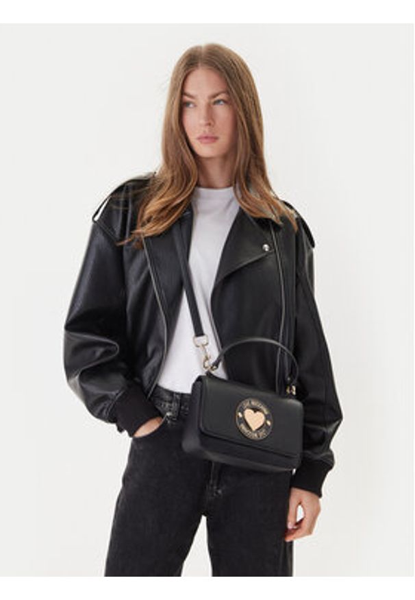 Love Moschino - LOVE MOSCHINO Torebka JC4367PP0NKG0000 Czarny. Kolor: czarny. Materiał: skórzane