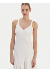 DKNY Sukienka letnia P5JNCD88 Écru Regular Fit. Materiał: len. Sezon: lato #3