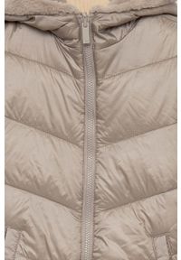 Abercrombie & Fitch kurtka dwustronna dziecięca kolor szary. Okazja: na co dzień. Typ kołnierza: kaptur. Kolor: szary. Materiał: poliester. Styl: casual #5