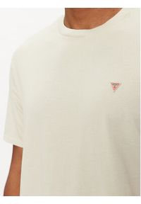 Guess T-Shirt F4GI09 KA260 Beżowy Regular Fit. Kolor: beżowy. Materiał: bawełna